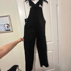 Black Women's Overall Jeans - Classic Workstyle Overalls